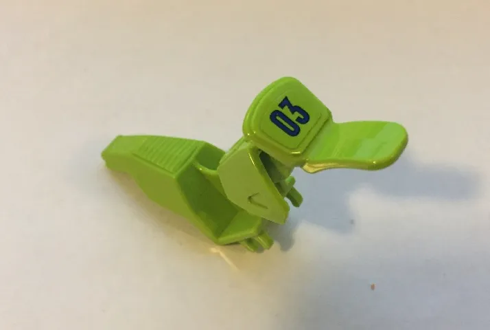 Motorcycle Fairing, Dirt Bike with Dark Blue '03' on Lime Background Pattern (Sticker) - Set 60116