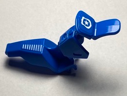 Motorcycle Fairing, Dirt Bike with White Police Star Badge Logo on Blue Background Pattern (Sticker) - Sets 60170 / 60172