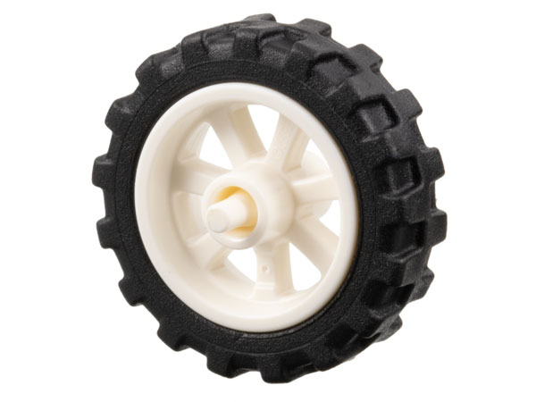 Wheel 15mm D. x 6mm City Motorcycle with Black Tire 21mm D. x 6mm City Motorcycle (50862 / 50861)