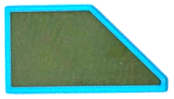 Tile, Modified 1 x 2 Wedge Left with Olive Green Surface Pattern