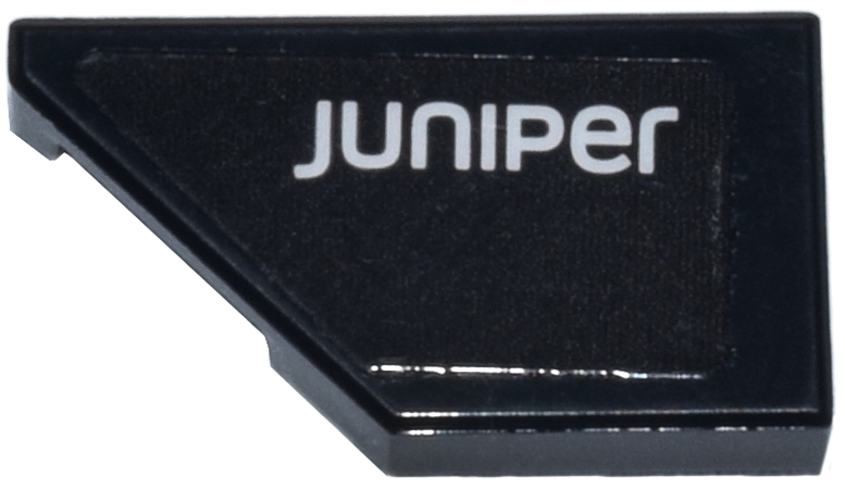 Tile, Modified 1 x 2 Wedge Left with White 'Juniper' Logo Pattern (Sticker) - Set 77245