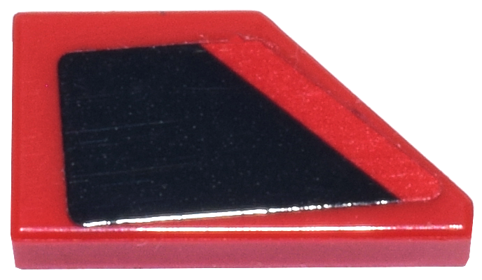 Tile, Modified 1 x 2 Wedge Left with Black Panel Pattern (Sticker) - Set 77246