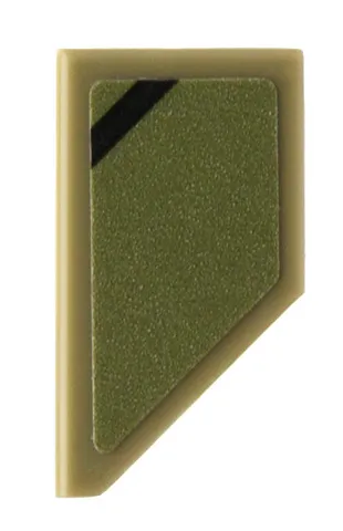 Tile, Modified 1 x 2 Wedge Left with Black Diagonal Stripe Pattern (Sticker) - Set 76923