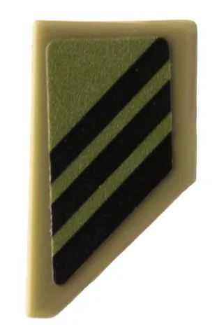Tile, Modified 1 x 2 Wedge Left with 3 Black Diagonal Stripes Pattern (Sticker) - Set 76923