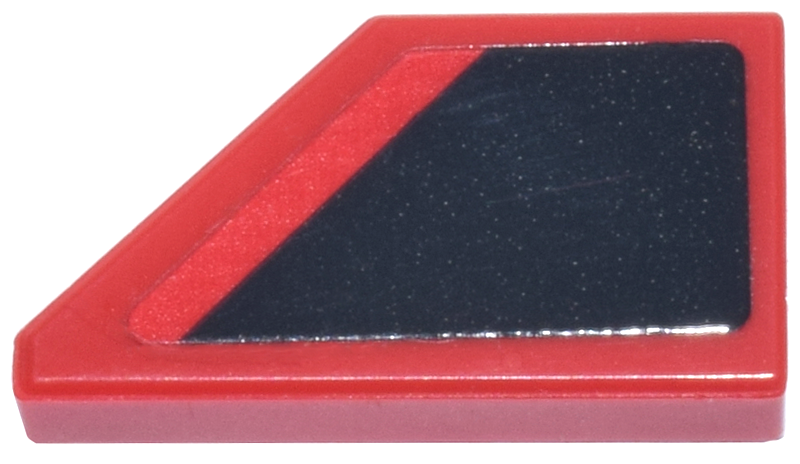 Tile, Modified 1 x 2 Wedge Right with Black Panel Pattern (Sticker) - Set 77246