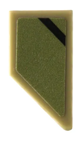 Tile, Modified 1 x 2 Wedge Right with Black Diagonal Stripe Pattern (Sticker) - Set 76923