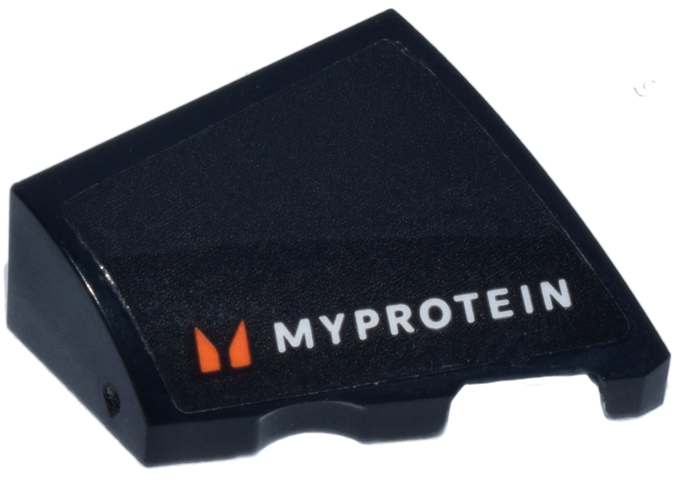 Wedge 2 x 2 x 2/3 Right with White 'MYPROTEIN' and Orange Logo Pattern (Sticker) - Set 77249