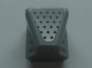 Vehicle, Air Scoop Engine Top 2 x 2 with Black Dots on Silver Pattern (Sticker) - Set 8137