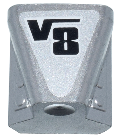 Vehicle, Air Scoop Engine Top 2 x 2 with Black 'V8' Pattern (Sticker) - Set 8656