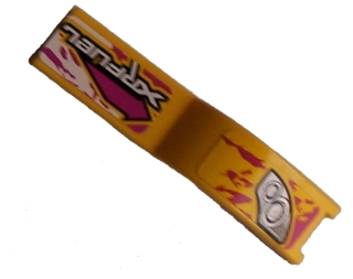 Vehicle, Mudguard 1 x 4 1/2 with 'XRFUEL', Arrow, and Headlights Pattern Model Left Side (Stickers) - Set 8131