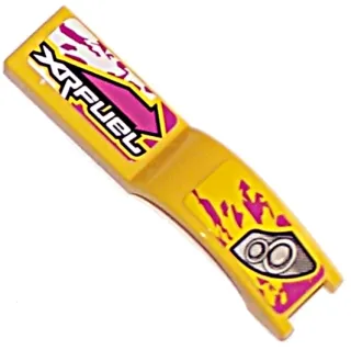 Vehicle, Mudguard 1 x 4 1/2 with 'XRFUEL', Arrow, and Headlights Pattern Model Right Side (Stickers) - Set 8131