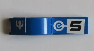 Vehicle, Mudguard 1 x 4 1/2 with Black Number 5 on White Square and Headlight Pattern Model Left Side (Stickers) - Sets 6111 / 8662