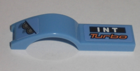 Vehicle, Mudguard 1 x 4 1/2 with Headlights and 'INT Turbo' Pattern Model Left Side (Stickers) - Set 8193