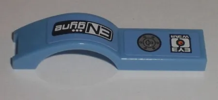 Vehicle, Mudguard 1 x 4 1/2 with 'ENgyne' and 'EYEWEAR' Pattern Model Left Side (Stickers) - Set 8193