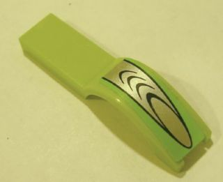 Vehicle, Mudguard 1 x 4 1/2 with Black on Silver Grille Pattern (Sticker) - Set 8114