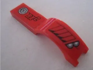 Vehicle, Mudguard 1 x 4 1/2 with Headlights and 'RX 2' Pattern Model Right Side (Stickers) - Set 8495