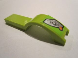 Vehicle, Mudguard 1 x 4 1/2 with Silver Headlights on Lime Background Pattern Model Right Side (Sticker) - Set 8663