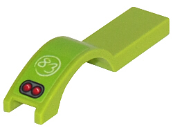 Vehicle, Mudguard 1 x 4 1/2 with 2 Red Taillights and White Circled '83' Pattern Model Left Side  (Sticker) - Set 8302