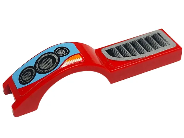 Vehicle, Mudguard 1 x 4 1/2 with Triple Headlights and Vent Grille Pattern Model Left Side (Stickers) - Set 8656