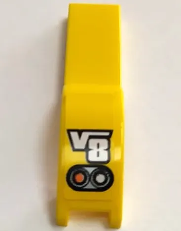 Vehicle, Mudguard 1 x 4 1/2 with 'V8' and Taillights Pattern Model Left Side (Sticker) - Set 8135