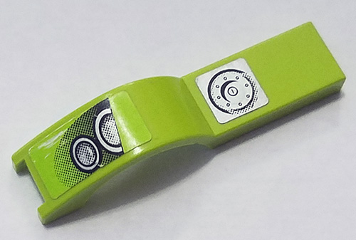 Vehicle, Mudguard 1 x 4 1/2 with Silver Headlights and Fuel Cap Pattern Model Right Side (Stickers) - Set 8133