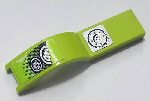 Vehicle, Mudguard 1 x 4 1/2 with Silver Headlights and Fuel Cap Pattern Model Right Side (Stickers) - Set 8133