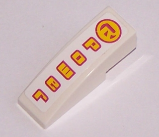 Slope, Curved 3 x 1 with Power Pattern (Sticker) - Set 8131