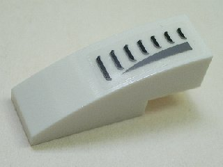 Slope, Curved 3 x 1 with Black Grille Pattern Right (Sticker) - Set 5980