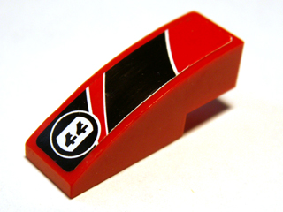 Slope, Curved 3 x 1 with Black Togokahn Pattern, Model Back Right (Sticker) - Set 8159