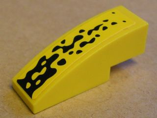 Slope, Curved 3 x 1 with Black Spots Pattern (Sticker) - Set 8117