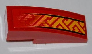 Slope, Curved 3 x 1 with Fade Geometric Pattern Model Right Side (Sticker) - Set 8227