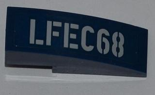 Slope, Curved 3 x 1 with 'LFEC68' Pattern Model Left Side (Sticker) - Set 6867