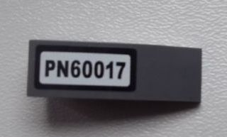 Slope, Curved 3 x 1 with 'PN60017' on White Background Pattern (Sticker) - Set 60017