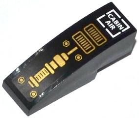 Slope, Curved 3 x 1 with 'CABIN AIR', Grilles and Bolts Pattern Model Left Side (Sticker) - Set 70502