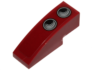 Slope, Curved 3 x 1 with Black Circles Pattern Model Right Side (Sticker) - Set 75099