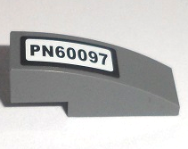 Slope, Curved 3 x 1 with 'PN60097' Pattern (Sticker) - Set 60097