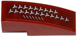 Slope, Curved 3 x 1 with Light Bluish Gray Y-Shaped Pattern Model Left Side (Sticker) - Set 75135