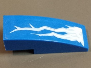 Slope, Curved 3 x 1 with Lightning Bolts Pattern Model Right Side (Sticker) Set 70723