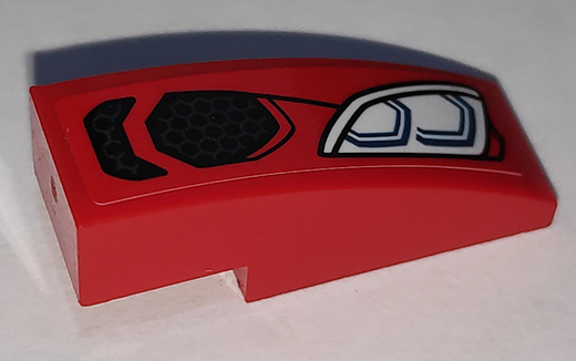 Slope, Curved 3 x 1 with Grille and Headlight Pattern Model Left Side (Sticker) - Set 76151