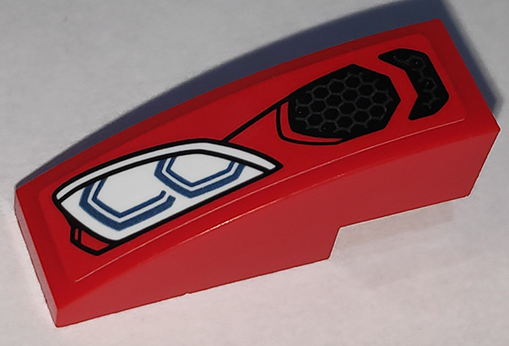 Slope, Curved 3 x 1 with Grille and Headlight Pattern Model Right Side (Sticker) - Set 76151