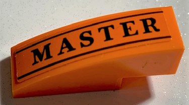 Slope, Curved 3 x 1 with Black 'MASTER' and Lines Pattern (Sticker) - Set 75978