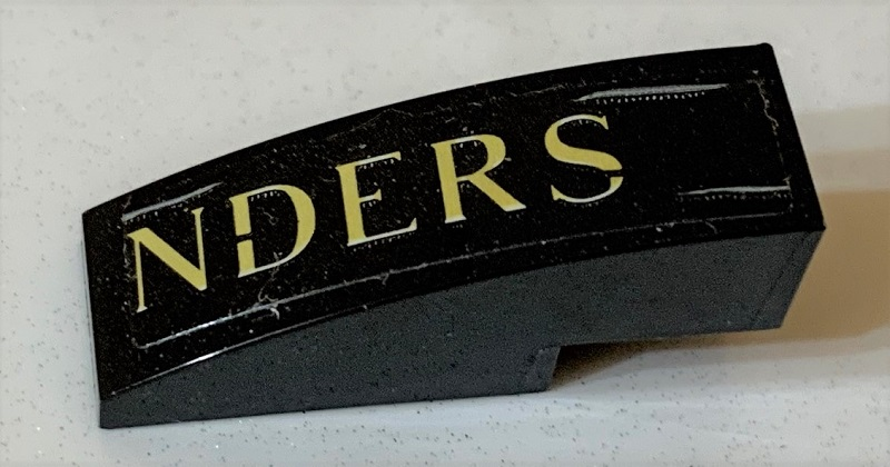 Slope, Curved 3 x 1 with 'NDERS' Pattern (Sticker) - Set 75978