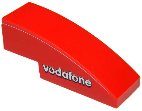 Slope, Curved 3 x 1 with Vodafone Logo Pattern Model Right Side (Sticker) - Set 8142-1