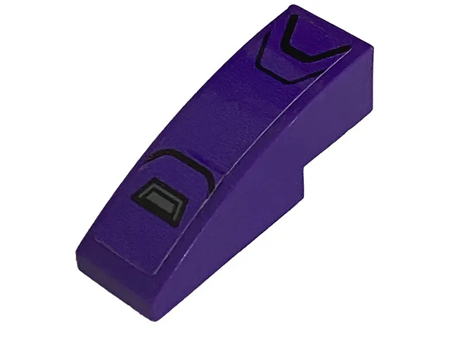 Slope, Curved 3 x 1 with Armor Plates with Black Outlines Pattern (Sticker) - Set 76831