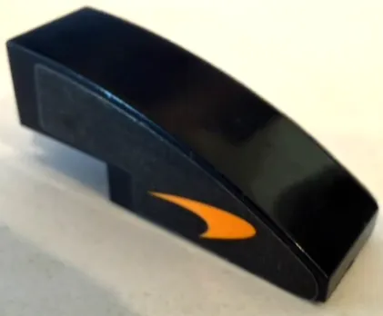 Slope, Curved 3 x 1 with Orange McLaren Logo Pattern on Both Sides (Stickers) - Set 30683