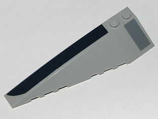 Wedge 10 x 3 Left with Dark Blue and Dark Bluish Gray Boxes Pattern (Stickers) - Set 8036