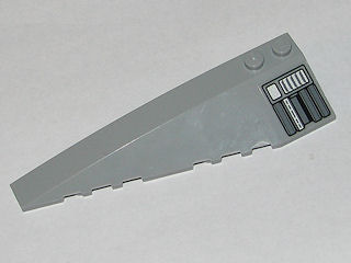 Wedge 10 x 3 Left with Silver Machinery Pattern (Sticker) - Set 8036