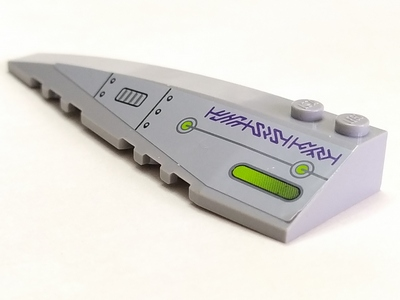 Wedge 10 x 3 Left with Alien Ship Hull Pattern (Sticker) - Set 7051