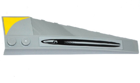 Wedge 10 x 3 Left with Cannon Ridge and Yellow Triangle Pattern (Stickers) - Set 75092