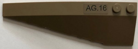 Wedge 10 x 3 Left with 'AG.16' Pattern (Sticker) - Set 76075